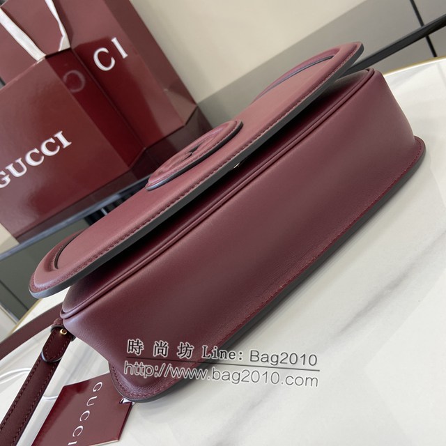 Gucci專櫃古馳最新款Blondie系列小號手提包原廠皮肩背女包 jh2142型號：815714
